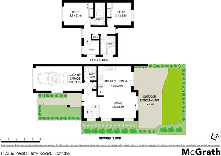 Floorplan of Homely townhouse listing, 11/336 Peats Ferry Road, Hornsby NSW 2077