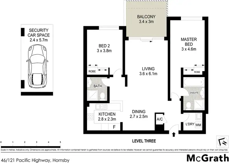 Floorplan of Homely apartment listing, 46/121 Pacific Highway, Hornsby NSW 2077