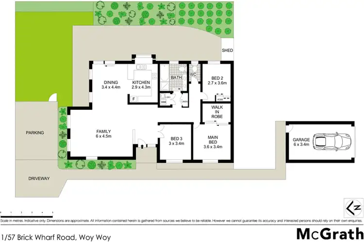 Floorplan of Homely villa listing, 1/57 Brick Wharf Road, Woy Woy NSW 2256