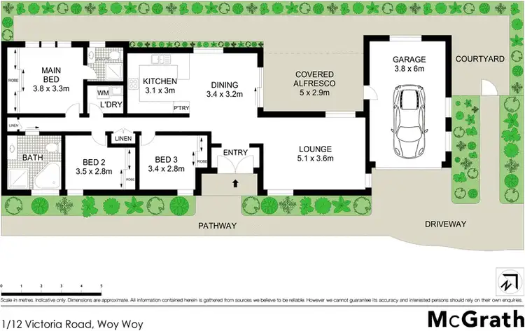 Floorplan of Homely villa listing, 1/12 Victoria Road, Woy Woy NSW 2256