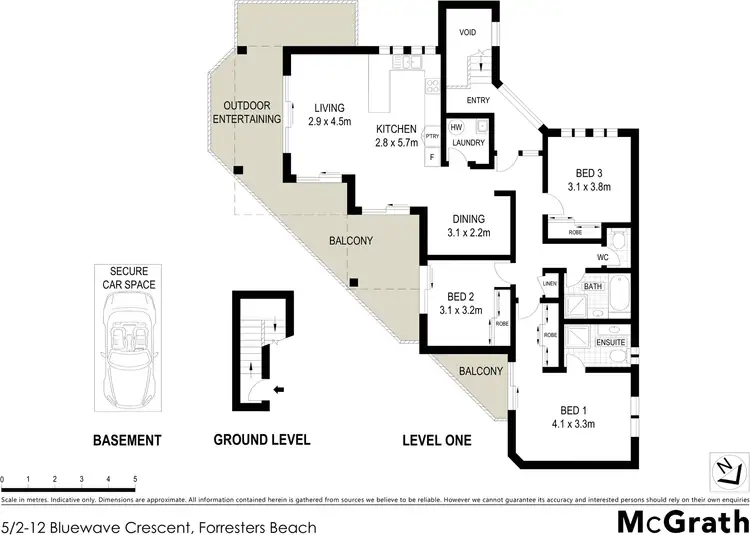 Floorplan of Homely unit listing, 5/2-12 Bluewave Crescent, Forresters Beach NSW 2260