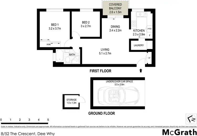 Floorplan of Homely apartment listing, 8/52 The Crescent, Dee Why NSW 2099