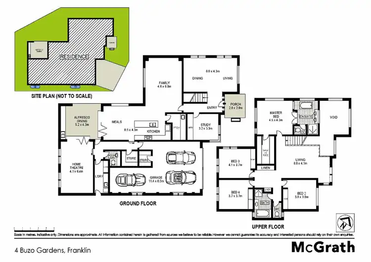 Floorplan of Homely house listing, 4 Buzo Gardens, Franklin ACT 2913