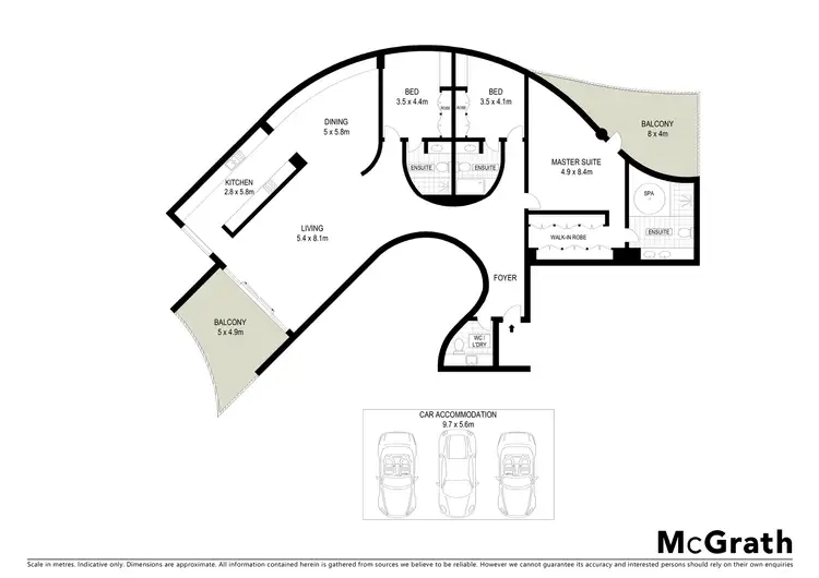 Floorplan of Homely apartment listing, 4905/71 Eagle Street, Brisbane City QLD 4000
