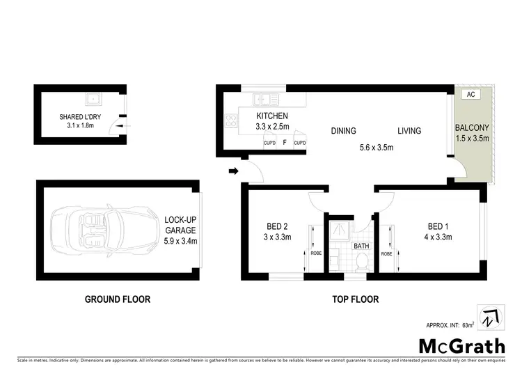 Floorplan of Homely apartment listing, 5/4 Coulter Street, Gladesville NSW 2111