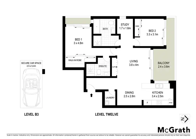 Floorplan of Homely apartment listing, 1201E/2 Jack Brabham Drive, Hurstville NSW 2220