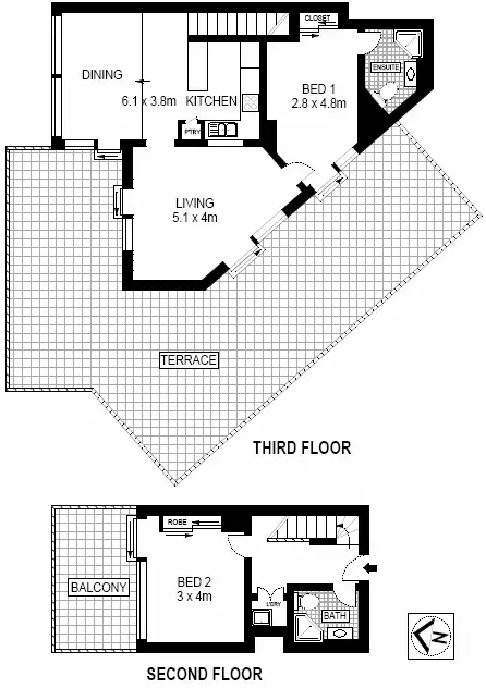 Floorplan of Homely apartment listing, 206W/138 Carillon Avenue, Newtown NSW 2042
