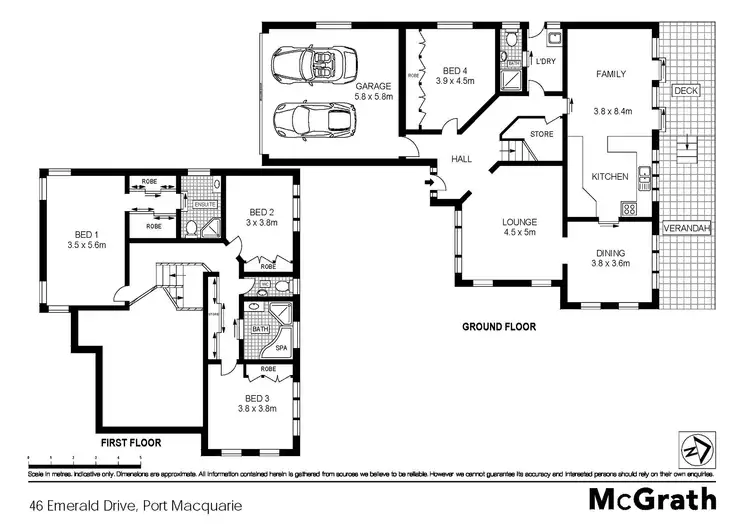 Floorplan of Homely house listing, 46 Emerald Drive, Port Macquarie NSW 2444