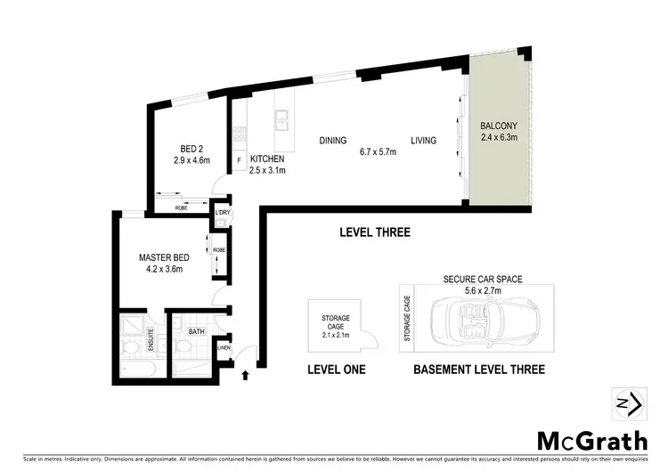Floorplan of Homely apartment listing, 303/6 Dumaresq Street, Gordon NSW 2072