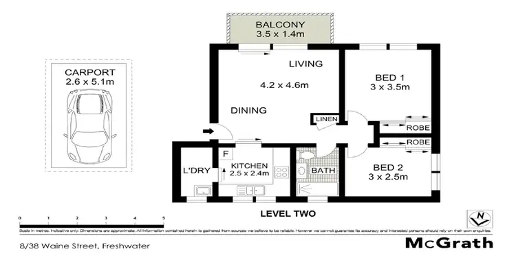 Floorplan of Homely apartment listing, 8/38 Waine Street, Freshwater NSW 2096