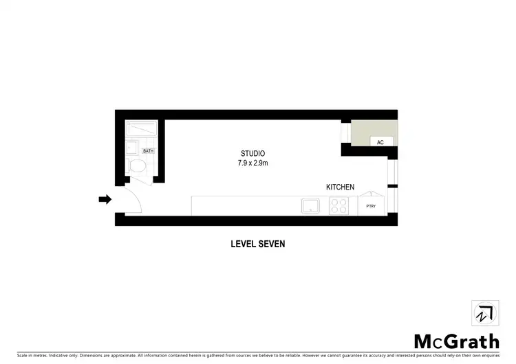 Floorplan of Homely studio listing, 77/13 Waine Street, Surry Hills NSW 2010