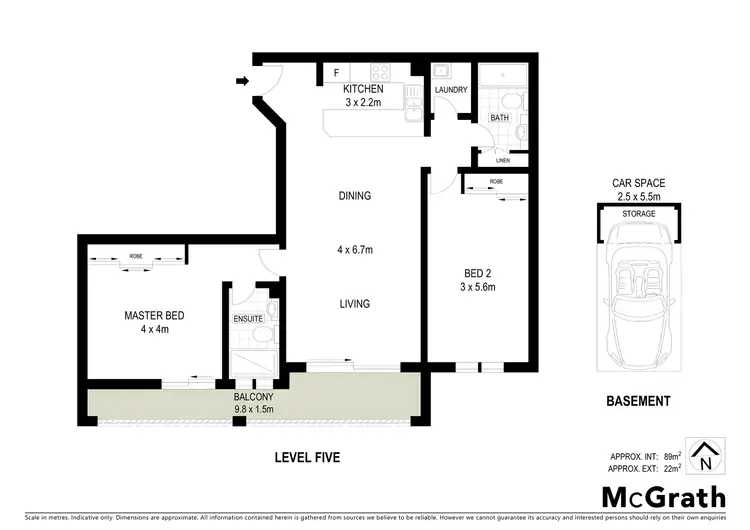 Floorplan of Homely apartment listing, 5502/177 Mitchell Road, Erskineville NSW 2043