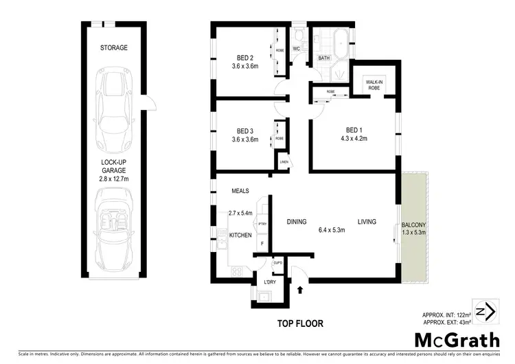 Floorplan of Homely apartment listing, 3/5 The Close, Hunters Hill NSW 2110