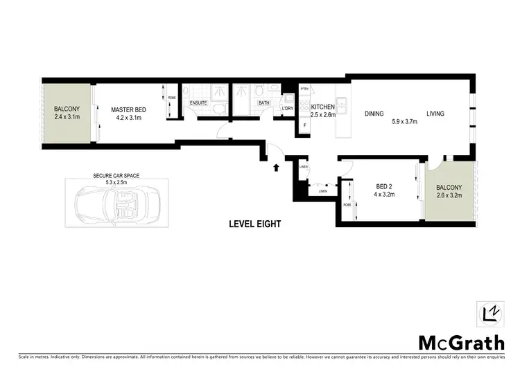 Floorplan of Homely apartment listing, 805/99 Forest Road, Hurstville NSW 2220