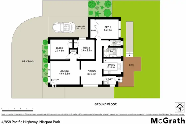 Floorplan of Homely villa listing, 4/858 Pacific Highway, Niagara Park NSW 2250