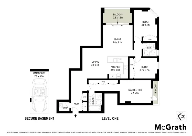 Floorplan of Homely unit listing, 104/333 Pacific Highway, North Sydney NSW 2060
