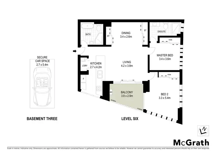 Floorplan of Homely apartment listing, 36/545 Pacific Highway, St Leonards NSW 2065