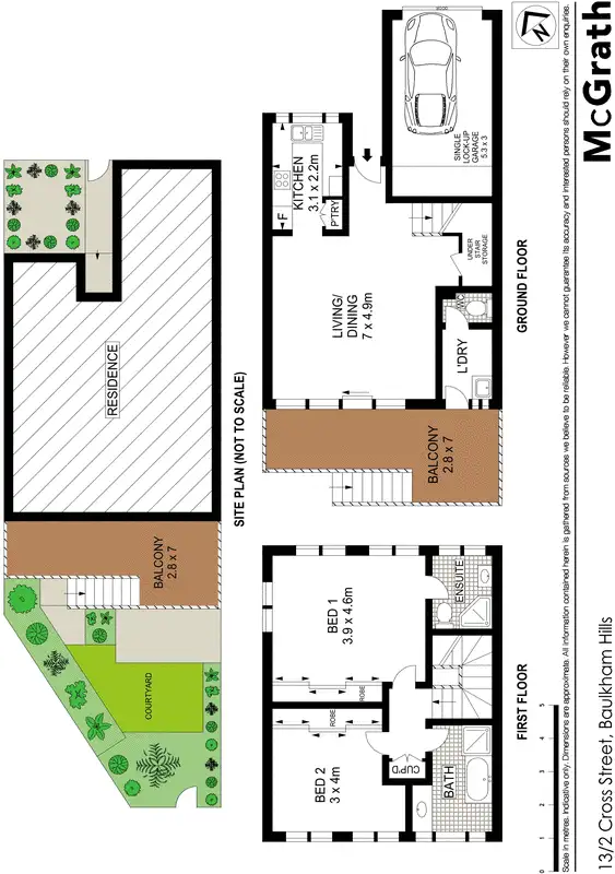 Floorplan of Homely townhouse listing, 13/2 Cross Street, Baulkham Hills NSW 2153