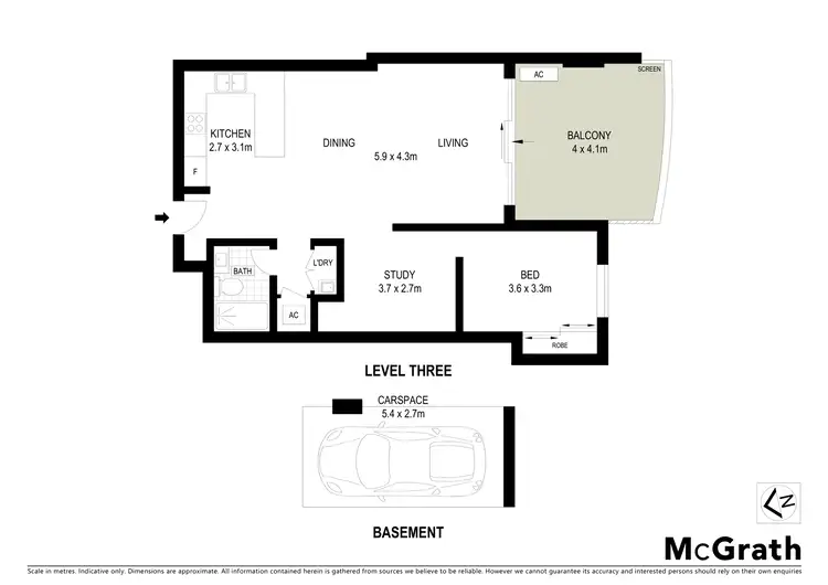 Floorplan of Homely apartment listing, 303/214 Coward Street, Mascot NSW 2020