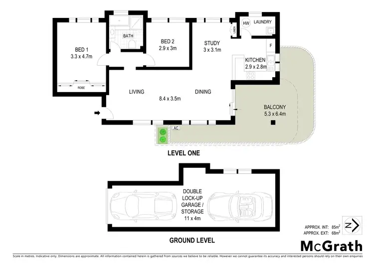 Floorplan of Homely apartment listing, 2/181 George Street, Parramatta NSW 2150