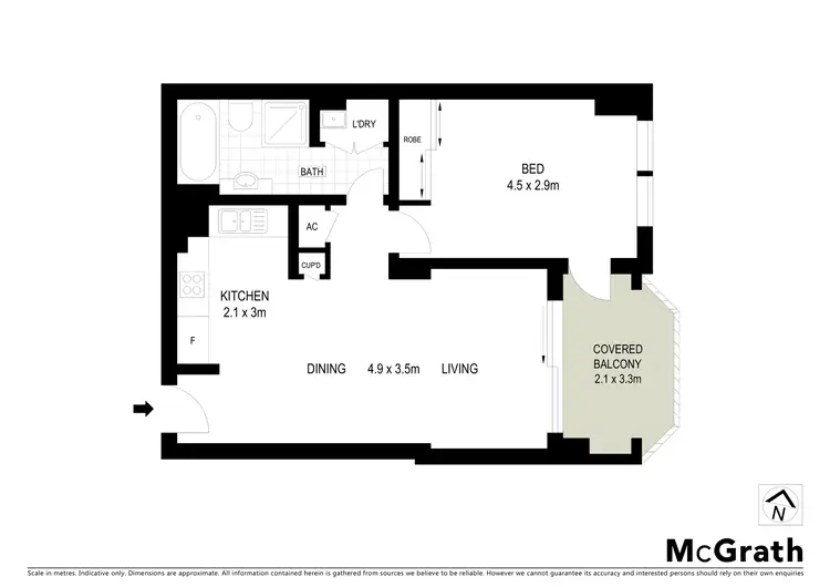 Floorplan of Homely apartment listing, 77/104 Miller Street, Pyrmont NSW 2009