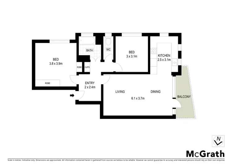 Floorplan of Homely apartment listing, 5/15 Premier Street, Neutral Bay NSW 2089
