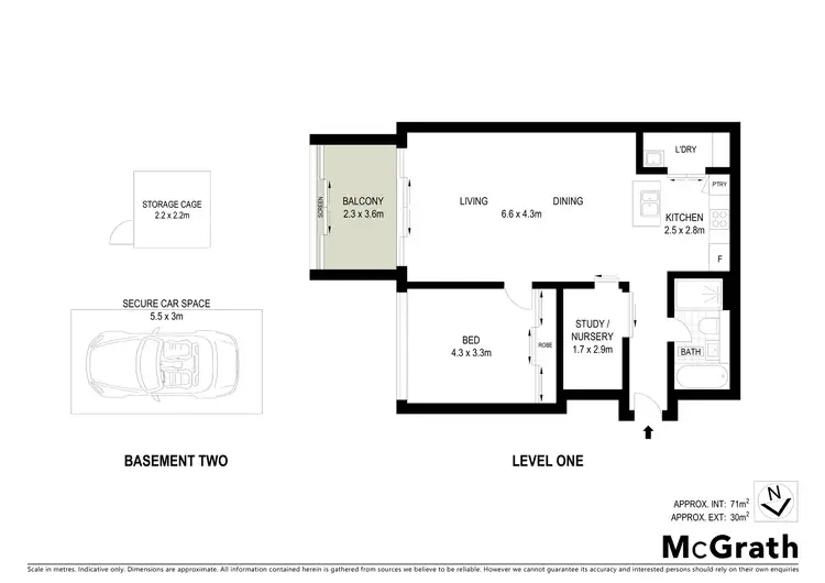 Floorplan of Homely apartment listing, 26/11 Amherst Street, Cammeray NSW 2062