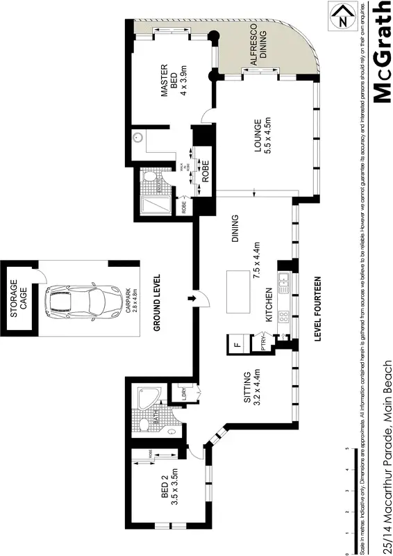 Floorplan of Homely apartment listing, 25/14 Macarthur Parade, Main Beach QLD 4217