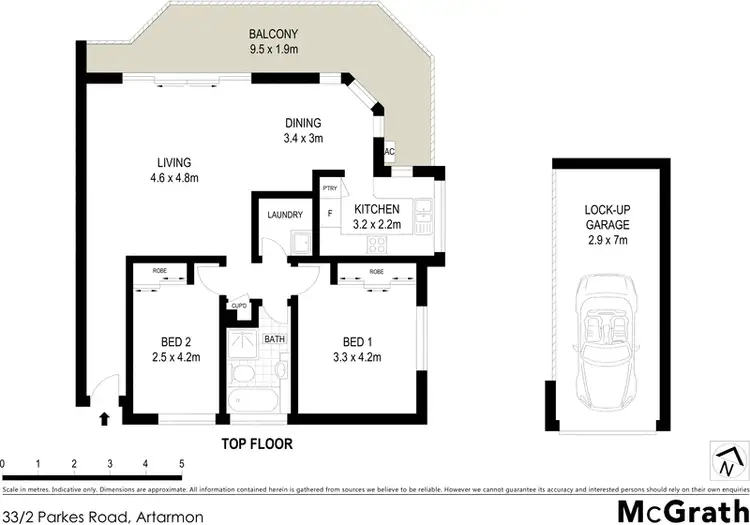 Floorplan of Homely apartment listing, 33/2 Parkes Road, Artarmon NSW 2064