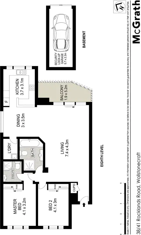 Floorplan of Homely apartment listing, 38/41 Rocklands Road, Wollstonecraft NSW 2065