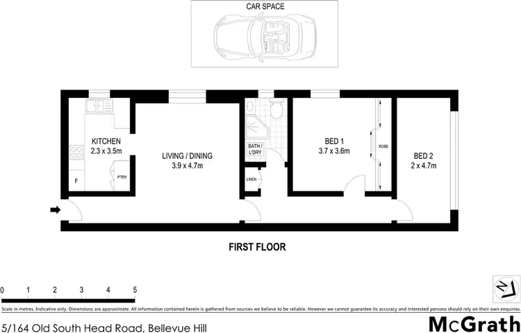 Floorplan of Homely apartment listing, 5/164 Old South Head Road, Bellevue Hill NSW 2023