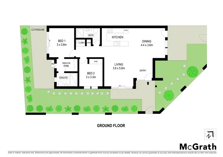 Floorplan of Homely townhouse listing, 1/86 Mawson Drive, Mawson ACT 2607