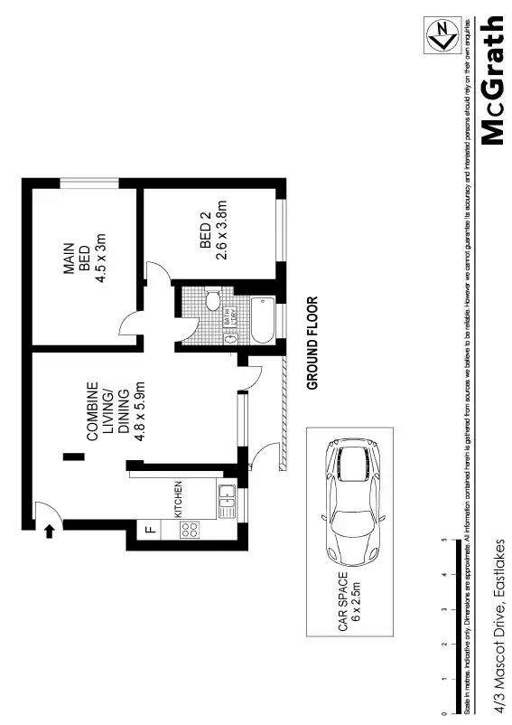 Floorplan of Homely apartment listing, 4/3 Mascot Drive, Eastlakes NSW 2018