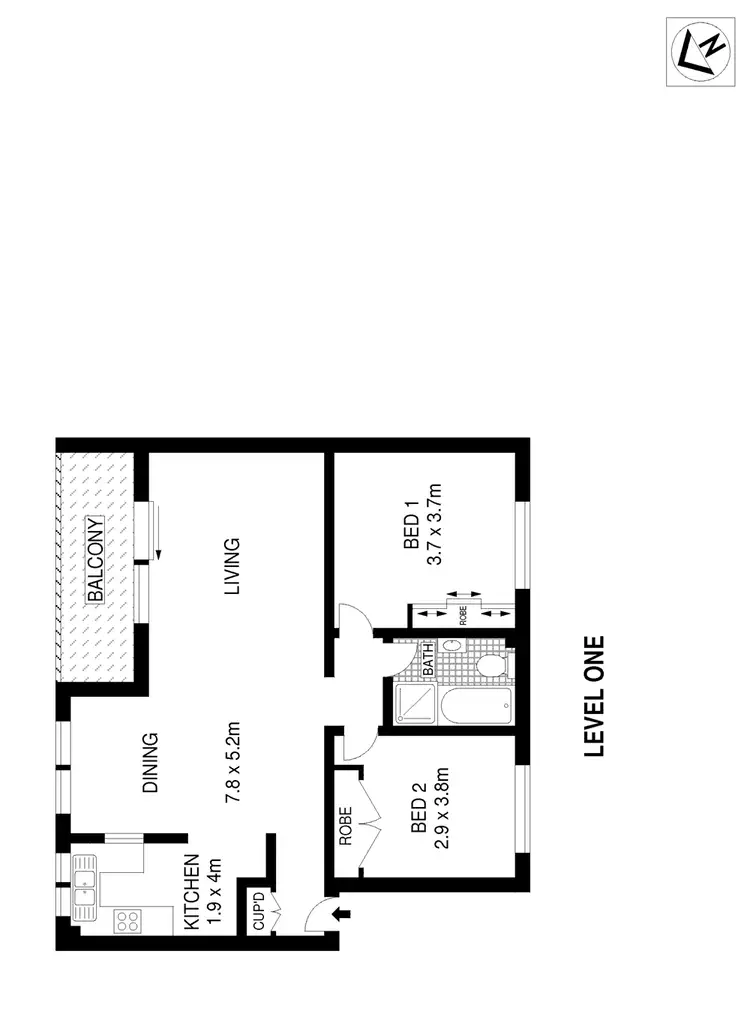 Floorplan of Homely apartment listing, 11/9 King Street, Randwick NSW 2031