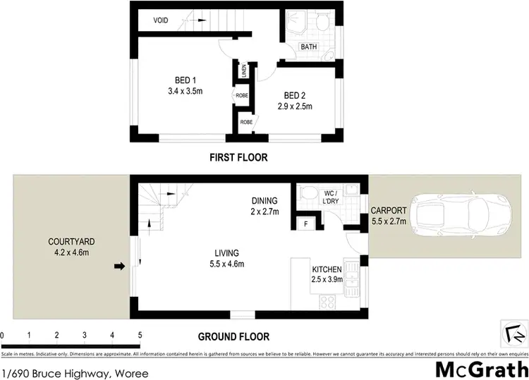 Floorplan of Homely apartment listing, 1/690 Bruce Highway, Woree QLD 4868