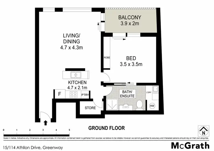 Floorplan of Homely apartment listing, 15/114 Athllon Drive, Greenway ACT 2900