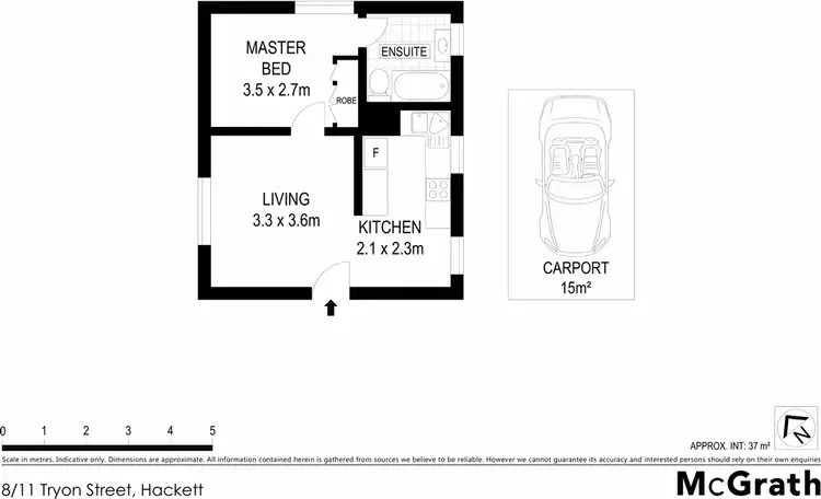 Floorplan of Homely apartment listing, 8/11 Tryon Street, Hackett ACT 2602