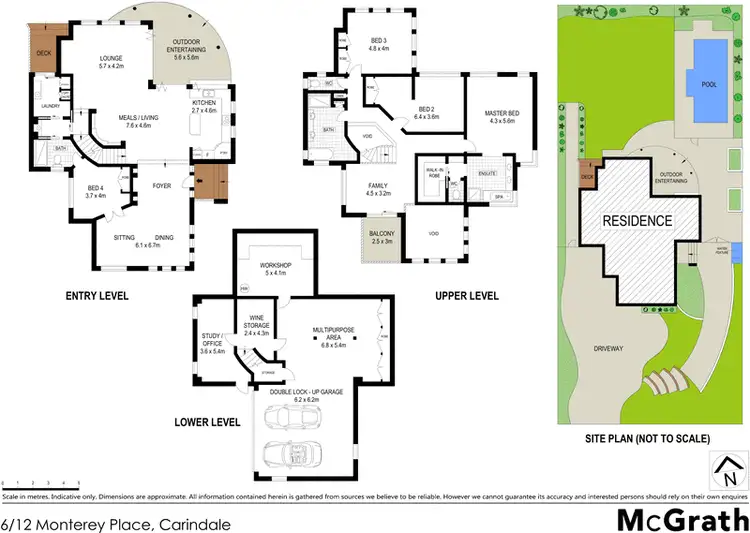 Floorplan of Homely house listing, 6/12 Monterey Place, Carindale QLD 4152