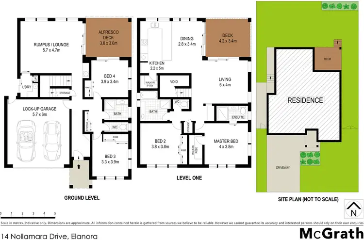 Floorplan of Homely house listing, 14 Nollamara Drive, Elanora QLD 4221