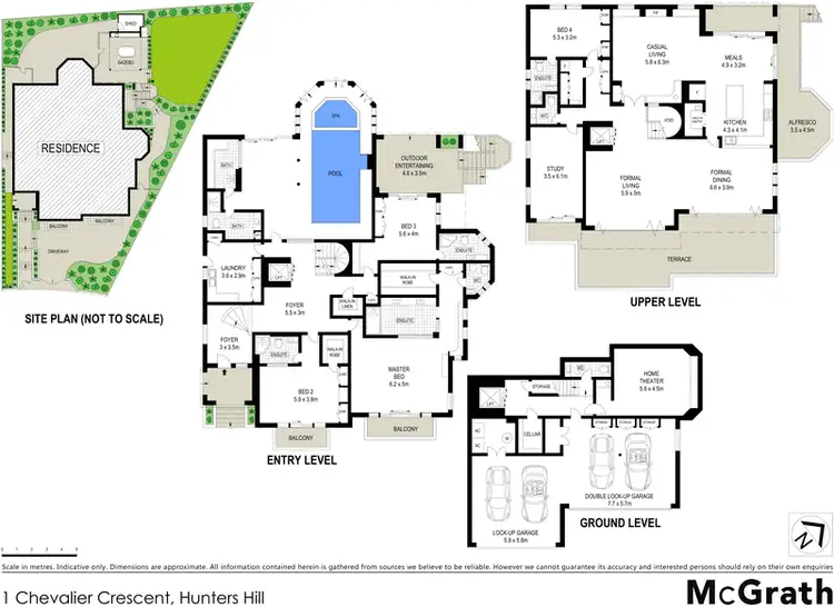 Floorplan of Homely house listing, 1 Chevalier Crescent, Hunters Hill NSW 2110