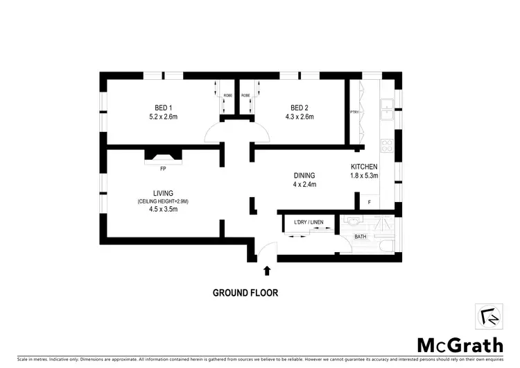 Floorplan of Homely apartment listing, 3/45 Sir Thomas Mitchell Road, Bondi Beach NSW 2026