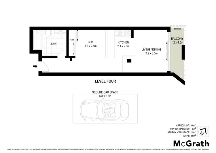 Floorplan of Homely apartment listing, 412/88 King Street, Newtown NSW 2042