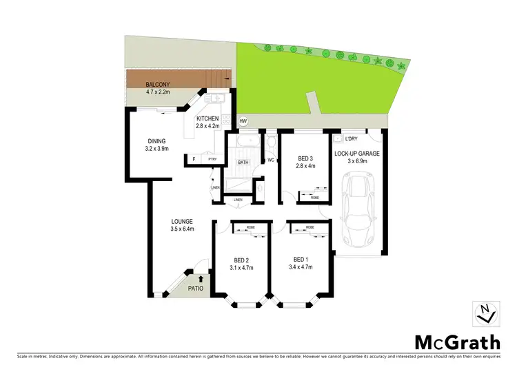 Floorplan of Homely townhouse listing, 2/3 Hall Court, Wollongbar NSW 2477
