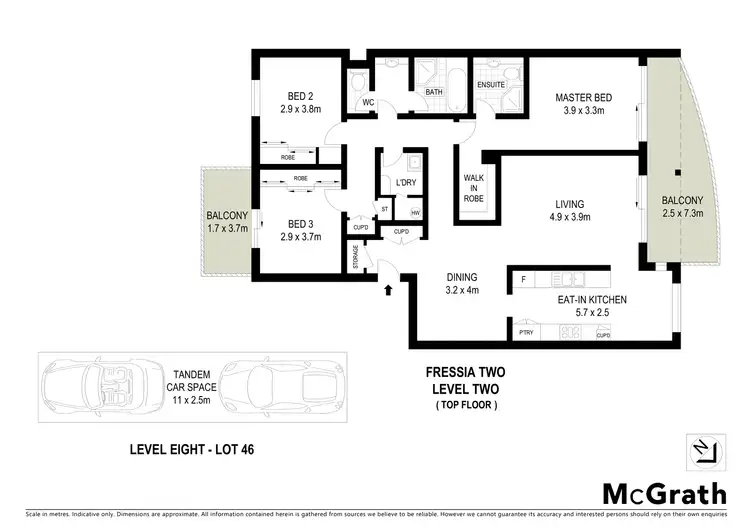 Floorplan of Homely apartment listing, 2F/12 King Street, Waverton NSW 2060