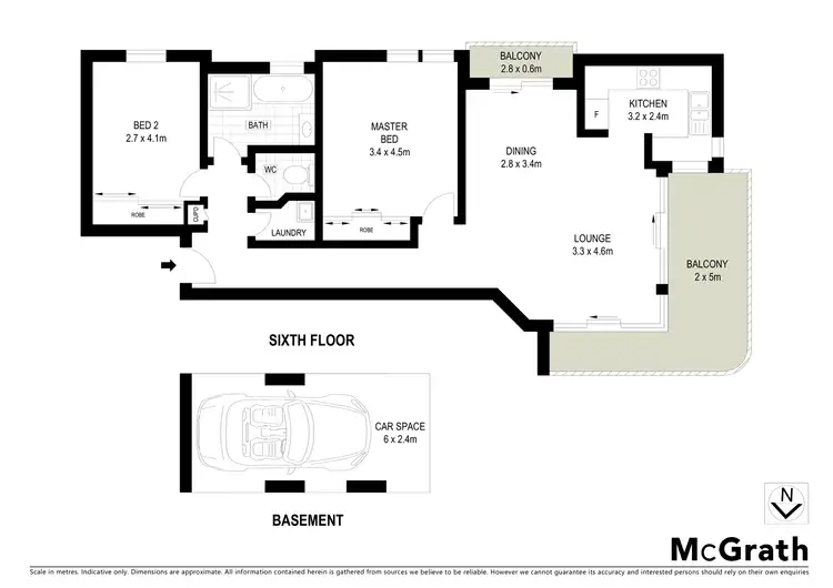 Floorplan of Homely apartment listing, 601/8 Hollingworth Street, Port Macquarie NSW 2444