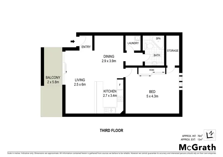 Floorplan of Homely apartment listing, 15/5 Empire Circuit, Forrest ACT 2603