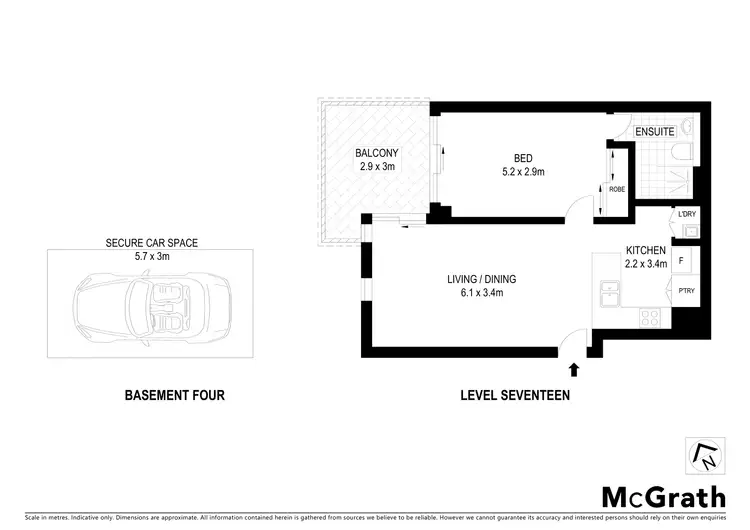 Floorplan of Homely apartment listing, 1708/138 Walker Street, North Sydney NSW 2060