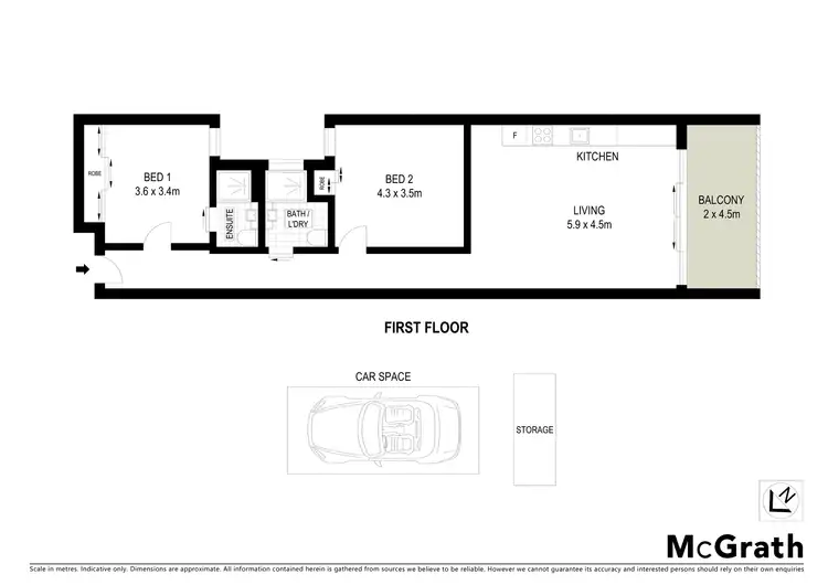 Floorplan of Homely apartment listing, 101/222 Rouse Street, Port Melbourne VIC 3207