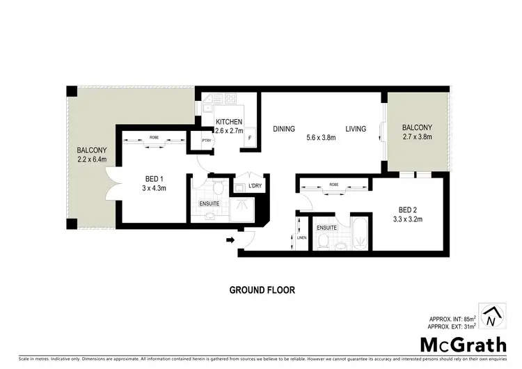 Floorplan of Homely apartment listing, 13/18 Macpherson Street, O'connor ACT 2602