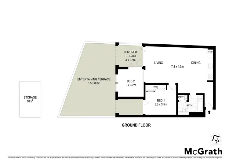 Floorplan of Homely apartment listing, 1/333 Crown Street, Surry Hills NSW 2010